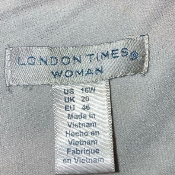 London Times black and white gather detail sheath dress Size 16W - Picture 5 of 5